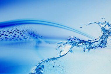 mavi sıvı su soyut arkaplan sıçratır           