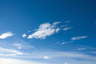 Denizdeki dalgaların gündüz görüntüsü. Denizin üzerindeki mavi gökyüzü