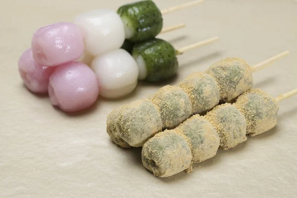 Delizioso Dango Giapponese Cibo Dolce Giappone — Foto Stock