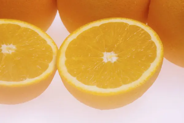 Fresh Orange Fruit White Background — Stock Photo, Image