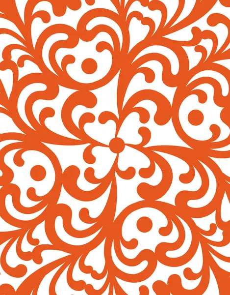 Бесшовный Рисунок Абстрактными Оранжевыми Цветами — стоковое фото