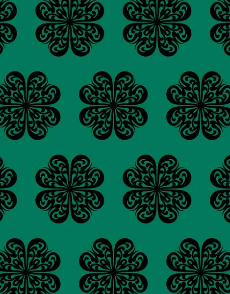 Schöne Grüne Abstrakte Hintergrund Mit Dekorativen Floralen Elementen — Stockfoto