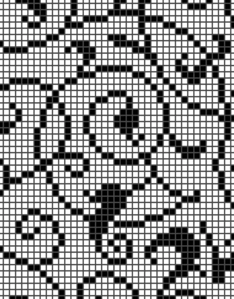 black and white mosaic pattern
