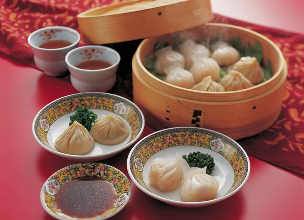 Nourriture Chinoise Dim Sum Dans Vapeur — Photo