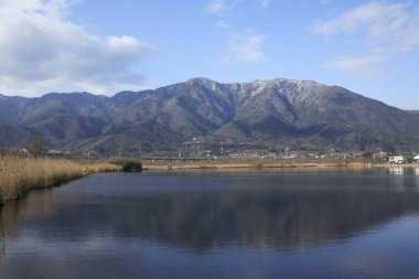 Nehir ve dağlarla dolu güzel bir manzara