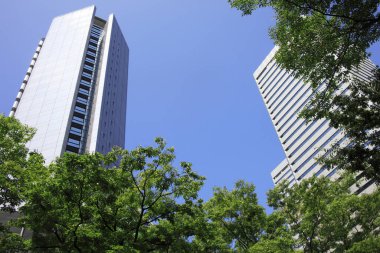 Çin mimarisi, şehir arka planı konsepti 