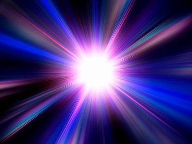 Renkli ışık patlaması, vektör illüstrasyonu