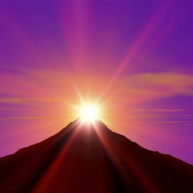 Gün batımı, Sicilya 'da, İtalya' da