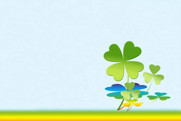 Patrick Day Background Clover Leaves — Stock Photo, Image