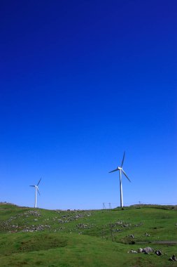 Rüzgar enerjisi ve elektrik. yenilenebilir enerji kavramı