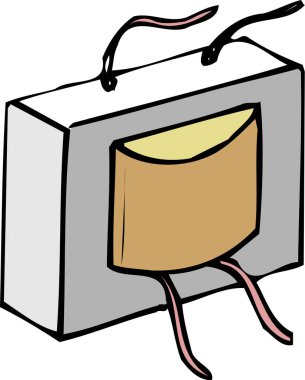 Beyaz arkaplanda vires piller, karikatür çizimleri   