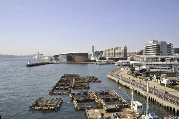 Busan, Güney Kore 'de deniz manzarası