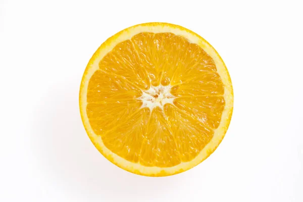 Orange Fruit Slice White Background — Stock Photo, Image