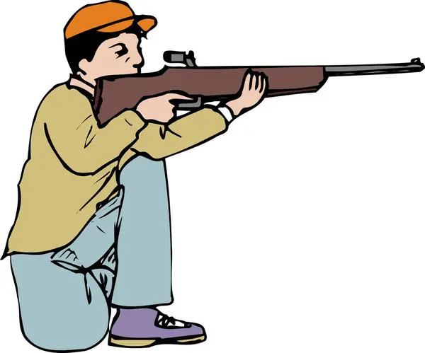 cartoon man with a gun