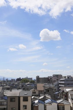 Asya 'daki çatıların havadan görünüşü 