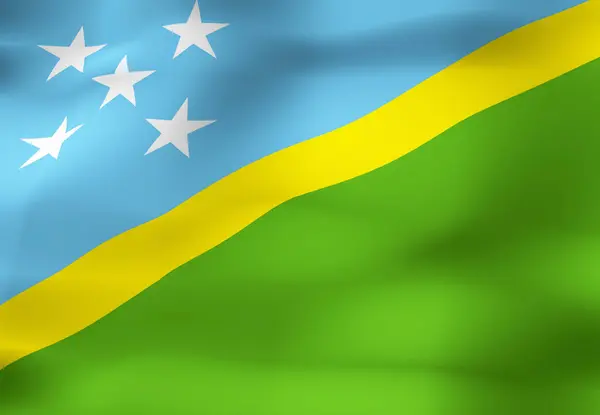 National Flag Solomon Islands — Stock Photo, Image