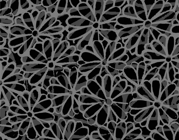 Kusursuz soyut desenli çiçekler, çizimler