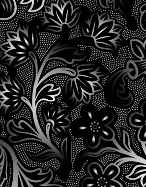 Dekoratif soyut desenli çiçekler, resimleme