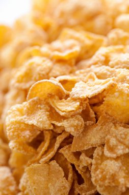 Kıtır kıtır mısır gevreği arkaplanı. makro fotoğraf