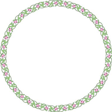 güzel dekoratif çerçeve beyaz arka planda çiçek elementleri.         