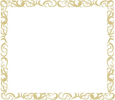 Dekoratif süs çerçevesi beyaz arkaplanda izole edildi