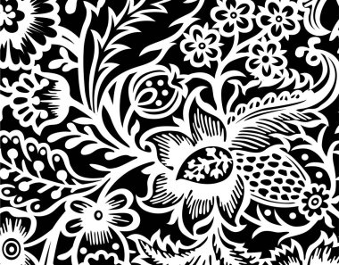 Soyut çiçek süsü. ağ, tekstil ve duvar kağıdı deseni