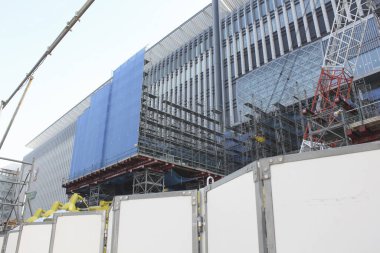 Tokyo, Japonya 'daki inşaat alanının manzarası