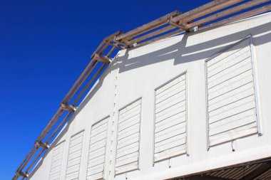 ahşap bina condtruction yakın çekim görünümü