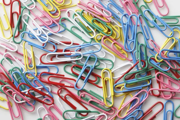 Paper Clips Isolated White Background — Stock Photo, Image