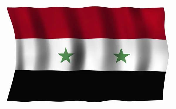 República Bandeira Nacional Síria — Fotografia de Stock
