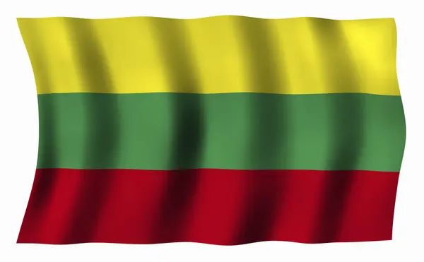 Εθνική Σημαία Της Λιθουανίας — Φωτογραφία Αρχείου