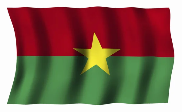 Bandeira Burkina Faso — Fotografia de Stock