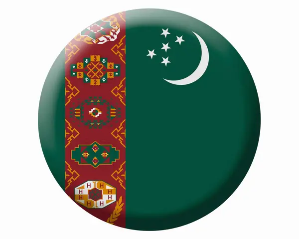 Bandera Nacional Turkmenistán —  Fotos de Stock