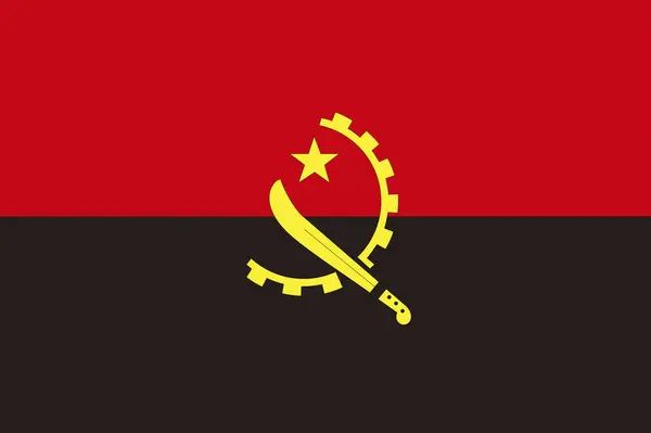 Εθνική Σημαία Της Ανγκόλας — Φωτογραφία Αρχείου