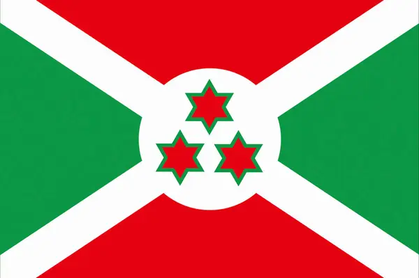 Εθνική Σημαία Του Μπουρούντι — Φωτογραφία Αρχείου