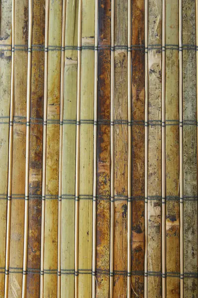 Estera Bambú Textura Fondo Primer Plano — Foto de Stock
