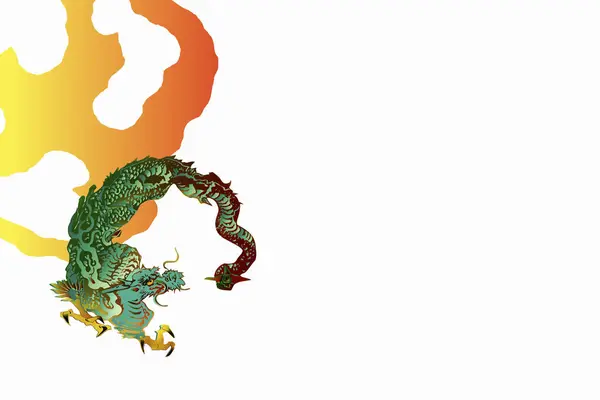 Tecknad Drake Japansk Stil Asiatisk Tecknad Karaktär — Stockfoto
