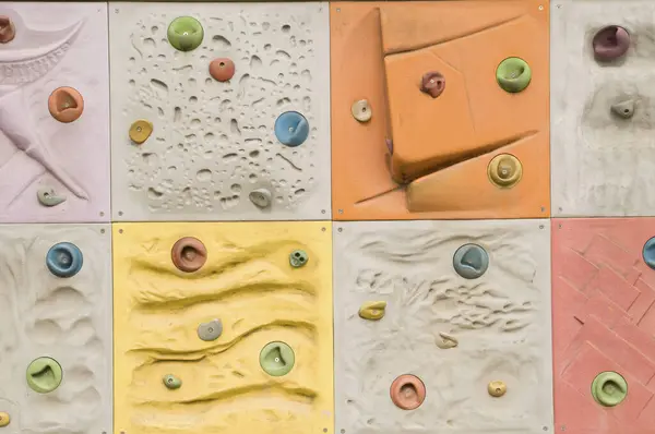 Texture Wall Different Shapes Climbing Wall — Stock Photo, Image