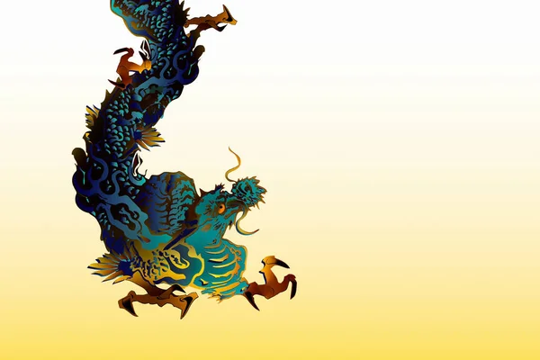 Cartoon dragon in Japanese style, asian cartoon character