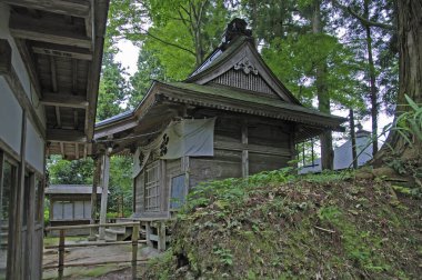 Japonya 'daki güzel, eski Japon tapınağı.