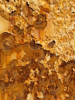 Arka planda paslı metal dokusu, kapat