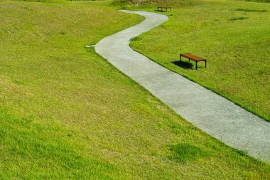 Parktaki yol manzarası.  