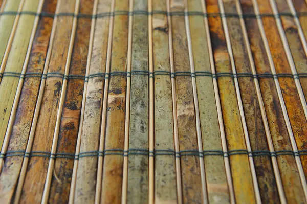 Estera Bambú Textura Fondo Primer Plano — Foto de Stock