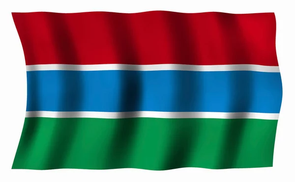 Bandeira Gâmbia Ilustração Bandeira País Nacional — Fotografia de Stock