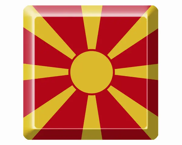 Makedoniens Nationale Flag - Stock-foto
