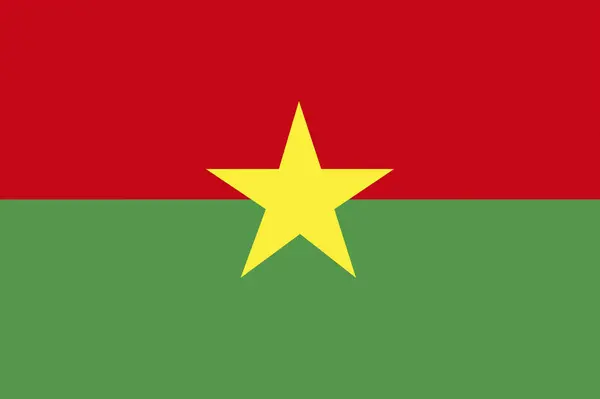 Bandeira Nacional Burkina Faso — Fotografia de Stock