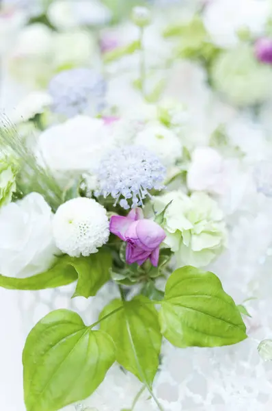 Kleurrijke Bloemen Wazig Achtergrond — Stockfoto