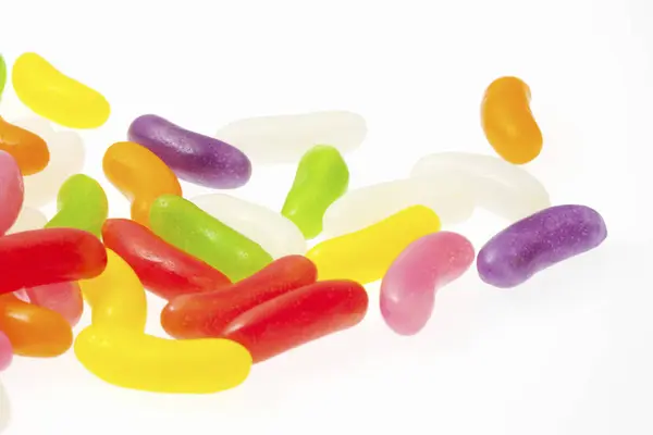 Fargerike Sukkervarer Isolert Hvit Bakgrunn – stockfoto