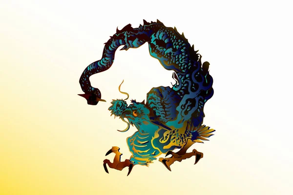 Cartoon dragon in Japanese style, asian cartoon character