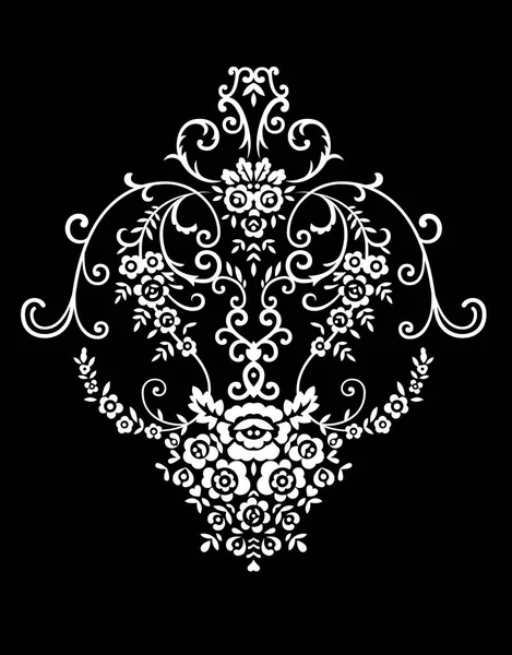 Абстрактный Черно Белый Цветочный Узор — стоковое фото
